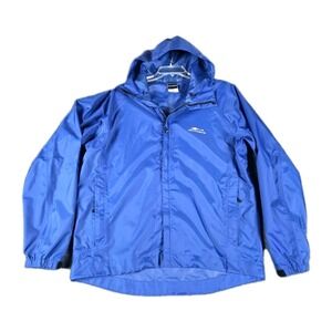 GRUNDENS Rain Jacket Blue Men's Size X-Large Commercial Grade Shell Logo EUC